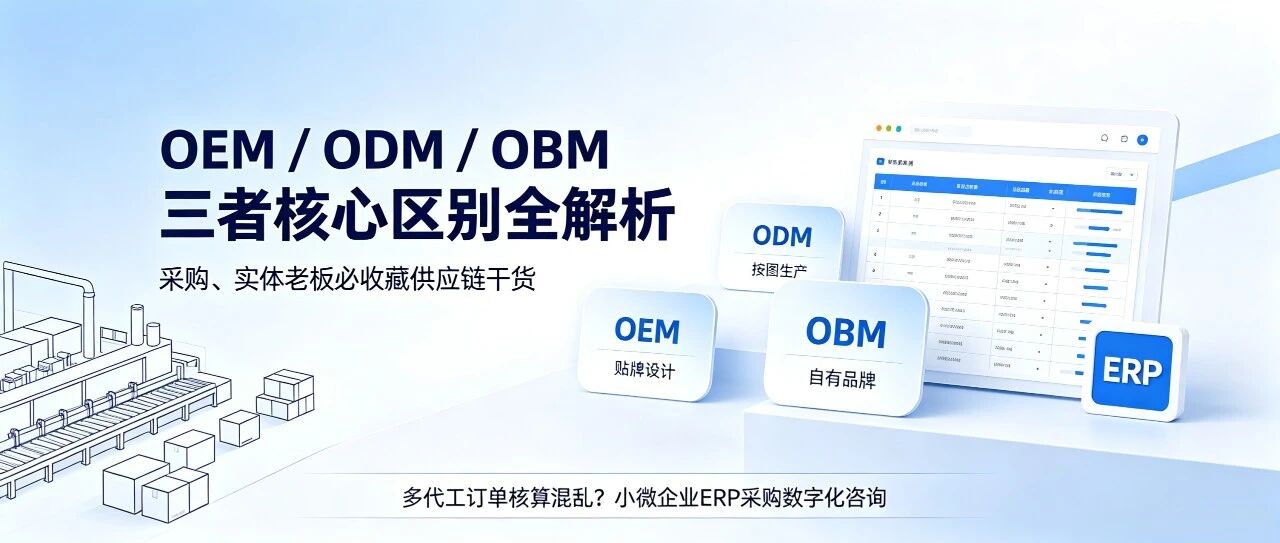 OEM、ODM、OBM 核心差异：采购和老板一定要分清，少亏几十万